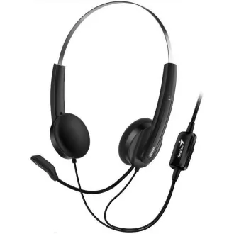 GENIUS sluchátka HS-220U/ USB/ černo-stříbrná