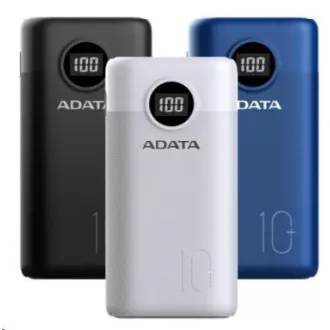 ADATA PowerBank AP10000 - externí baterie pro mobil/tablet 10000mAh, bílá (37Wh) USB-C ADATA PowerBank AP10000 - externí baterie pro mobil/tablet 10000mAh, bílá (37Wh) USB-C