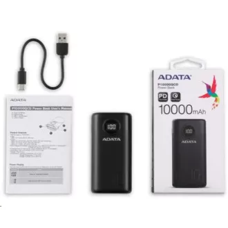 ADATA PowerBank AP10000 - externí baterie pro mobil/tablet 10000mAh, bílá (37Wh) USB-C ADATA PowerBank AP10000 - externí baterie pro mobil/tablet 10000mAh, bílá (37Wh) USB-C