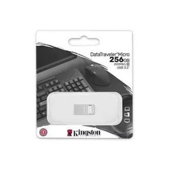 Kingston Flash Disk 256GB DataTraveler Micro 200MB/s Metal USB 3.2 Gen 1