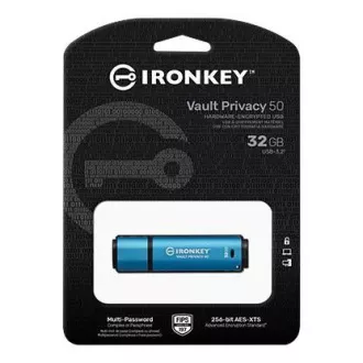 Kingston Flash Disk IronKey 32GB Vault Privacy 50 AES-256 Encrypted, FIPS 197