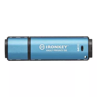 Kingston Flash Disk IronKey 64GB Vault Privacy 50 AES-256 Encrypted, FIPS 197