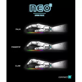 CONNECT IT NEO 2 herní myš+SW, 7200 DPI, černá