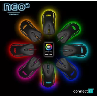 CONNECT IT NEO 2 herní myš+SW, 7200 DPI, černá