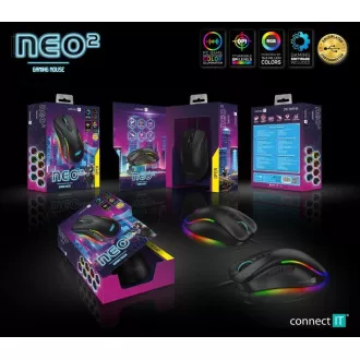 CONNECT IT NEO 2 herní myš+SW, 7200 DPI, černá