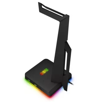 CONNECT IT NEO Stand-It RGB stojánek na sluchátka + USB hub, černá