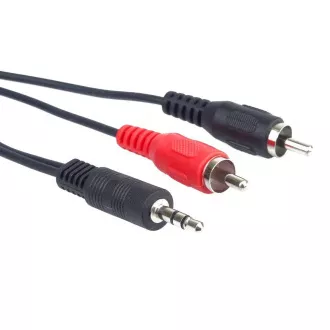 PremiumCord kabel Jack 3.5mm - 2xCINCH, M/M, 1, 5m
