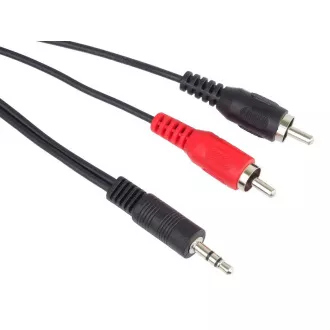 PremiumCord kabel Jack 3.5mm - 2xCINCH, M/M, 1, 5m