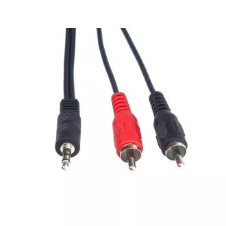 PremiumCord kabel Jack 3.5mm - 2xCINCH, M/M, 1, 5m
