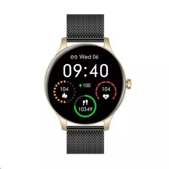 Garett Smartwatch Classy zlato-černá, ocel