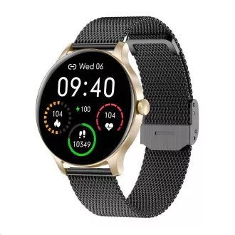Garett Smartwatch Classy zlato-černá, ocel