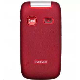 EVOLVEO EasyPhone FP, vyklápěcí mobilní telefon 2.8" pro seniory s nabíjecím stojánkem, červená