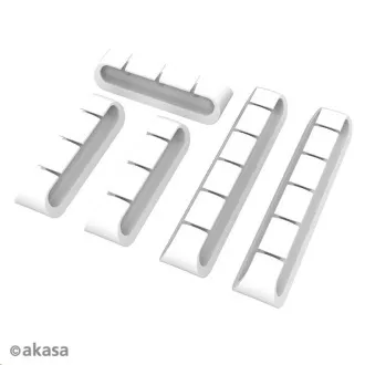 AKASA držák kabelů Cable Cord Holder White, bílá