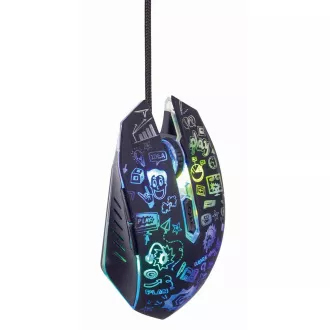 GEMBIRD myš MUS-6B-GRAFIX-01, černá s grafickým potiskem, USB