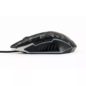 GEMBIRD myš MUS-6B-GRAFIX-01, černá s grafickým potiskem, USB