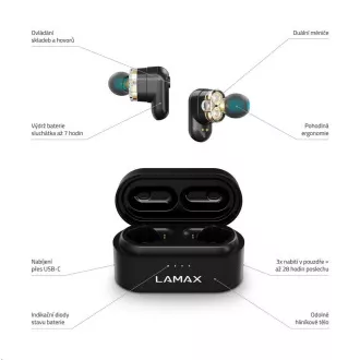 LAMAX Duals1 špuntová sluchátka - černé