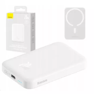 Baseus powerbanka s bezdrátovým nabíjením 6000 mAh (kompatibilní s MagSafe), bílá
