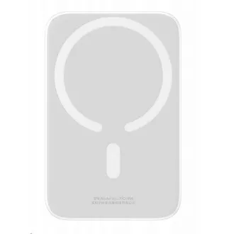 Baseus powerbanka s bezdrátovým nabíjením 6000 mAh (kompatibilní s MagSafe), bílá