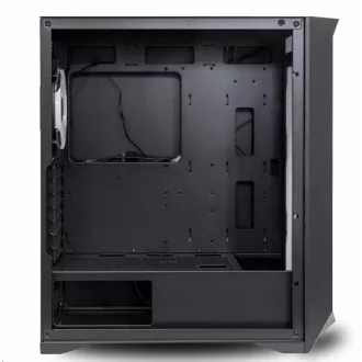 EVOLVEO Functio 3, case ATX, 1x120mm PWM ventilátor, RGB panel, průhledná bočnice, černá