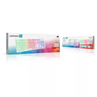 CONNECT IT kancelářská podsvícená klávesnice Chocolate RNBW, CZ + SK verze, bílá CONNECT IT kancelářská podsvícená klávesnice Chocolate RNBW, CZ + SK verze, bílá