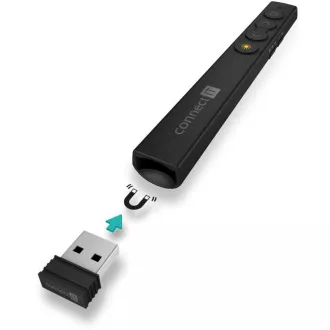 CONNECT IT laserové ukazovátko rechargeable, černá