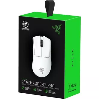 RAZER myš DeathAdder V3 Pro, optická, bezdrátová, bílá