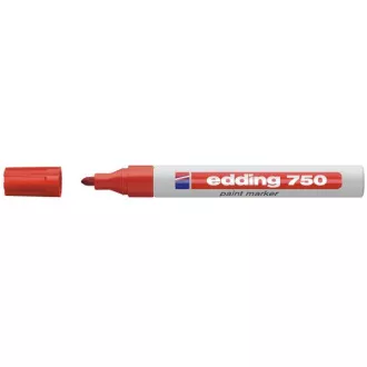 Popisovač Edding 750 lakový červený válcový hrot 2-4mm Popisovač Edding 750 lakový červený válcový hrot 2-4mm