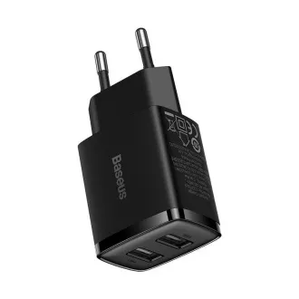 Baseus kompaktní nabíječka 2U 10.5W černá Baseus kompaktní nabíječka 2U 10.5W černá