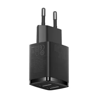 Baseus kompaktní nabíječka 2U 10.5W černá Baseus kompaktní nabíječka 2U 10.5W černá