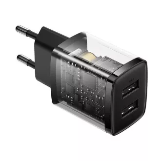 Baseus kompaktní nabíječka 2U 10.5W černá Baseus kompaktní nabíječka 2U 10.5W černá