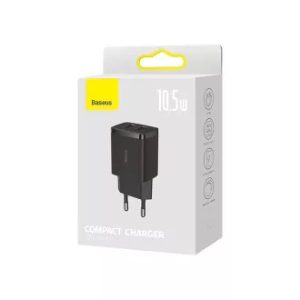 Baseus kompaktní nabíječka 2U 10.5W černá Baseus kompaktní nabíječka 2U 10.5W černá