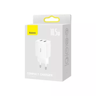 Baseus kompaktní nabíječka 2U 10.5W bílá Baseus kompaktní nabíječka 2U 10.5W bílá
