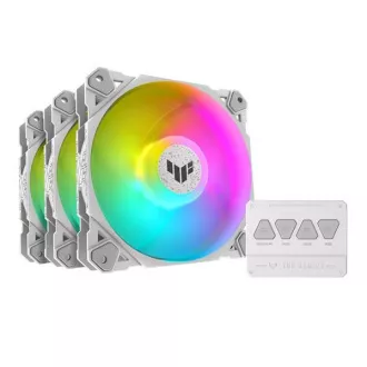 ASUS ventilátor TUF GAMING TF120 ARGB 3IN1 WHITE, 3x120mm PC case fan