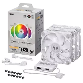ASUS ventilátor TUF GAMING TF120 ARGB 3IN1 WHITE, 3x120mm PC case fan