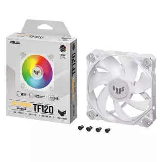 ASUS ventilátor TUF GAMING TF120 ARGB WHITE, 120mm PC case fan