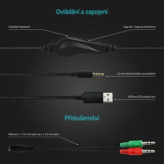 LAMAX Heroes Defender1 - náhlavní sluchátka - černá