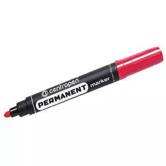 Značkovač Centropen 8566 permanent červený válcový hrot 2,5mm Značkovač Centropen 8566 permanent červený válcový hrot 2,5mm