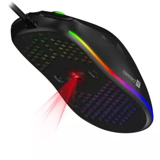 CONNECT IT BATTLE AIR 2 profesionální optická herní myš + SW, 12800 DPI, černá