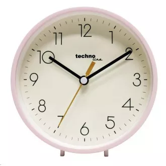 TechnoLine Modell H nástěnné hodiny, analogové, řízené krystalem, růžová