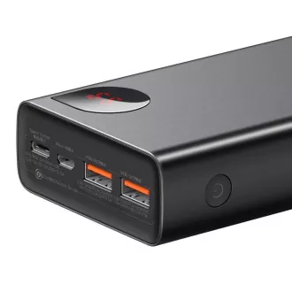 Baseus Adaman Metal Power Banka s digitálním displejem QC + PD 20000mAh 65W, černá + USB-A/USB-C kabel 30cm, černá Baseus Adaman Metal Power Banka s digitálním displejem QC + PD 20000mAh 65W, černá + USB-A/USB-C kabel 30cm, černá
