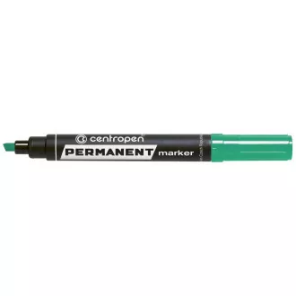 Značkovač Centropen 8576 permanent zelený klínový hrot 1-4,6mm