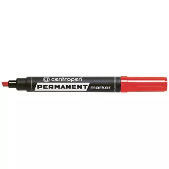 Značkovač Centropen 8576 permanent červený klínový hrot 1-4,6mm