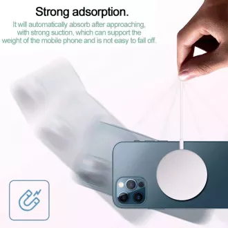 1stCOOL bezdrátová QI nabíječka 15W, přenosná, magnetická, MagSafe kompatibilní, bílá