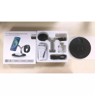 1stCOOL bezdrátová QI nabíjecí stanice 3v1, MagSafe kompatibilní 1stCOOL bezdrátová QI nabíjecí stanice 3v1, MagSafe kompatibilní