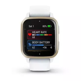 Garmin Venu Sq 2, Cream Gold / White silikonový řemínek Garmin Venu Sq 2, Cream Gold / White silikonový řemínek