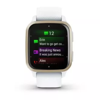 Garmin Venu Sq 2, Cream Gold / White silikonový řemínek Garmin Venu Sq 2, Cream Gold / White silikonový řemínek
