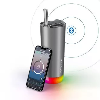 HidrateSpark Pro Tumbler – Chytrá hydratační lahev, 592 ml, nerezová