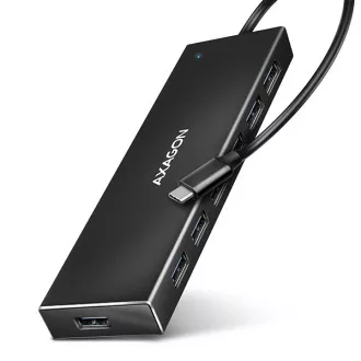 AXAGON HUE-F7C, 7x USB 3.2 Gen 1 ALU FLAT CHARGING hub, micro USB napájecí konektor, kabel USB-C 30cm AXAGON HUE-F7C, 7x USB 3.2 Gen 1 ALU FLAT CHARGING hub, micro USB napájecí konektor, kabel USB-C 30cm