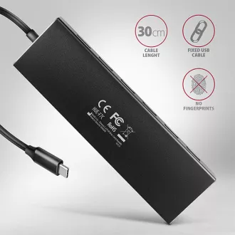 AXAGON HUE-F7C, 7x USB 3.2 Gen 1 ALU FLAT CHARGING hub, micro USB napájecí konektor, kabel USB-C 30cm AXAGON HUE-F7C, 7x USB 3.2 Gen 1 ALU FLAT CHARGING hub, micro USB napájecí konektor, kabel USB-C 30cm