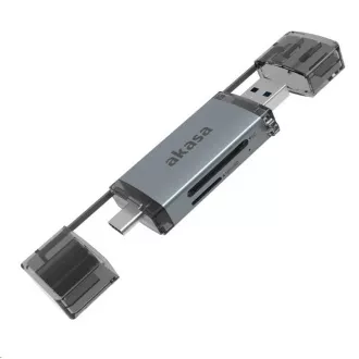 AKASA čtečka karet AK-CR-12, externí, 2-In-1 USB 3.2